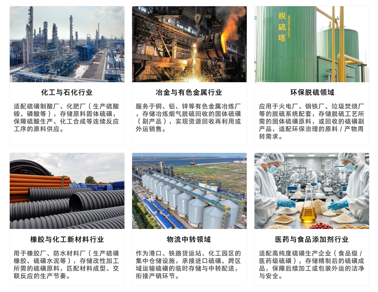 硫磺钢板仓应用领域
