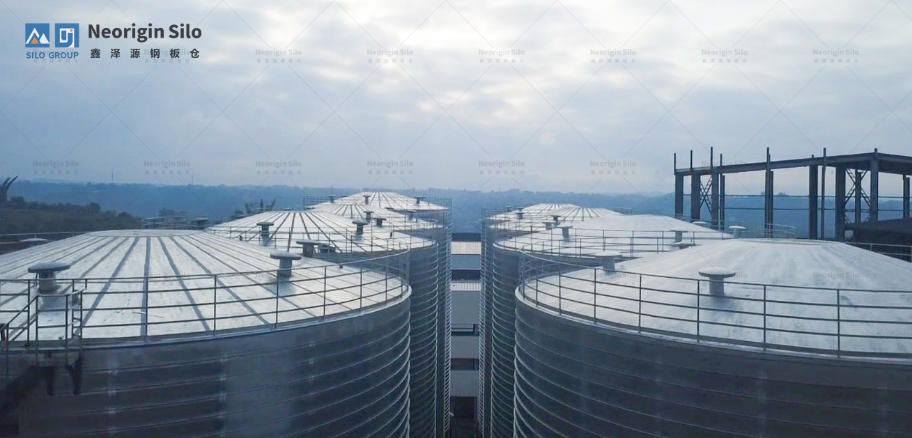 螺旋式轻烧氧化镁储存钢板仓_2