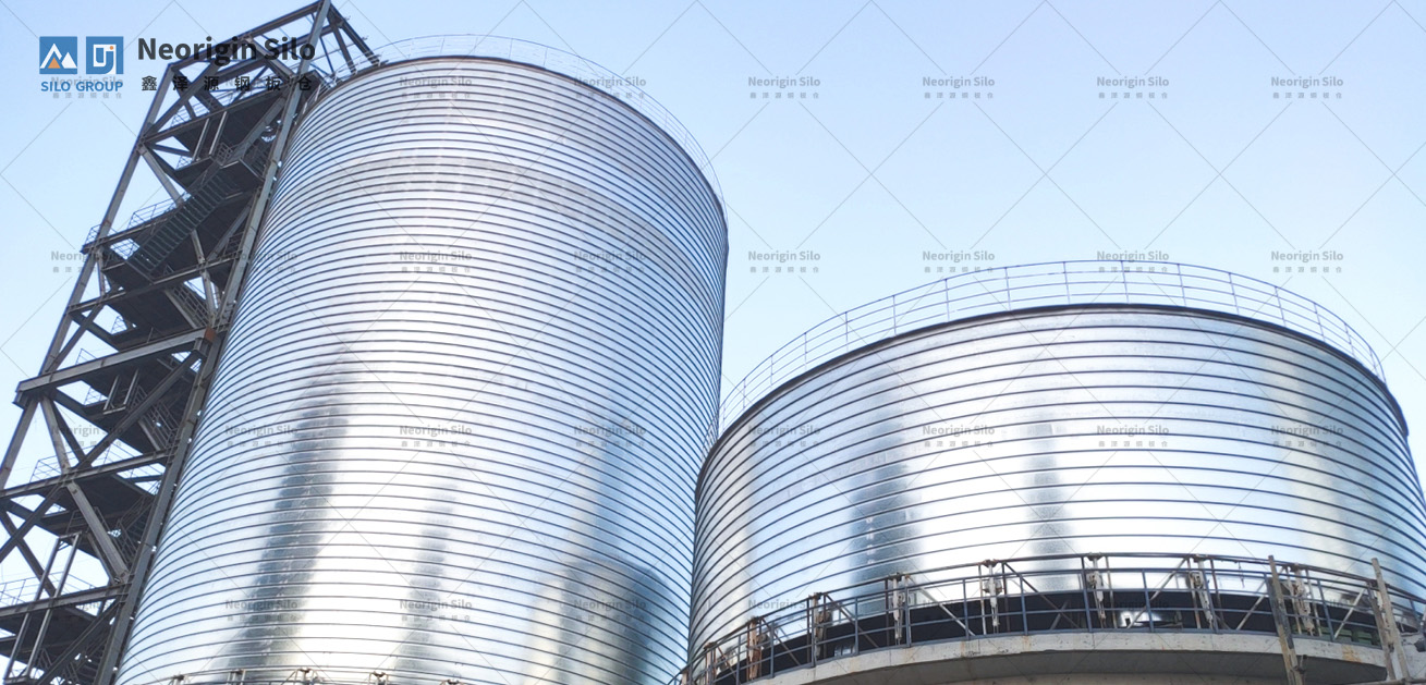 螺旋式轻烧氧化镁储存钢板仓_1