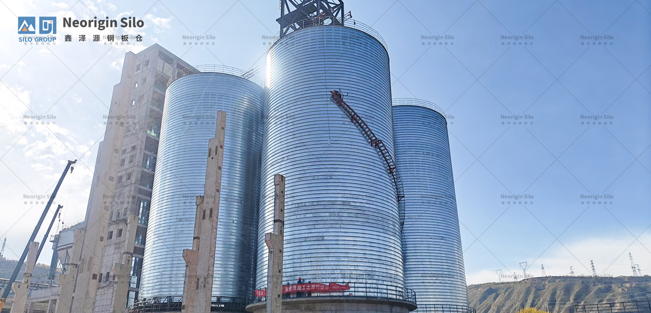 螺旋式轻烧氧化镁储存钢板仓_3