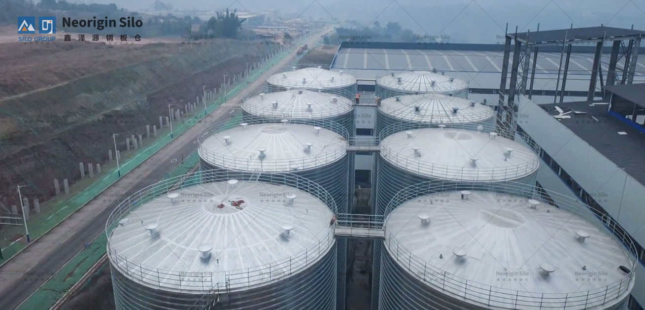 螺旋式载氟氧化铝钢板仓_2