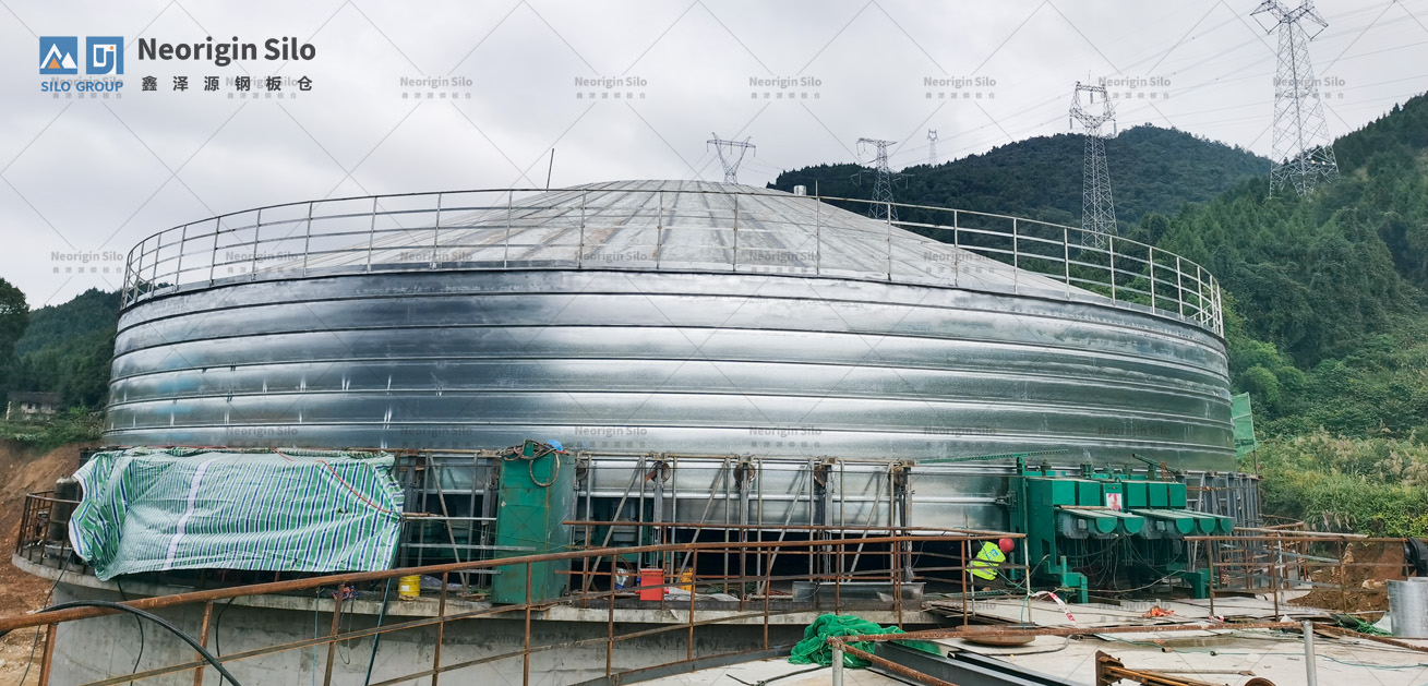 螺旋式固体废弃物钢筒仓_3