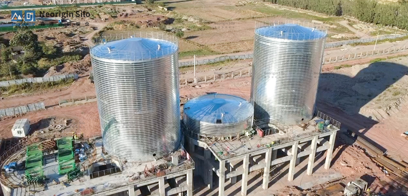 螺旋式固体废弃物钢筒仓_1