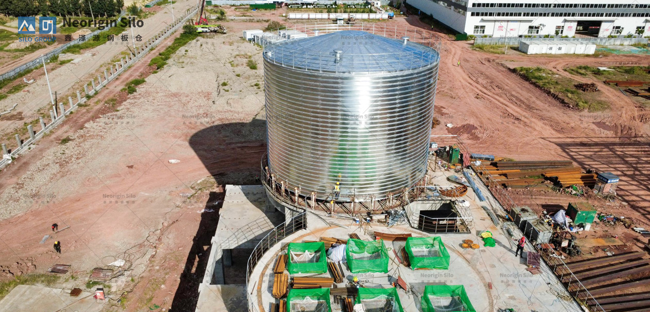 螺旋式固体废弃物钢筒仓_3